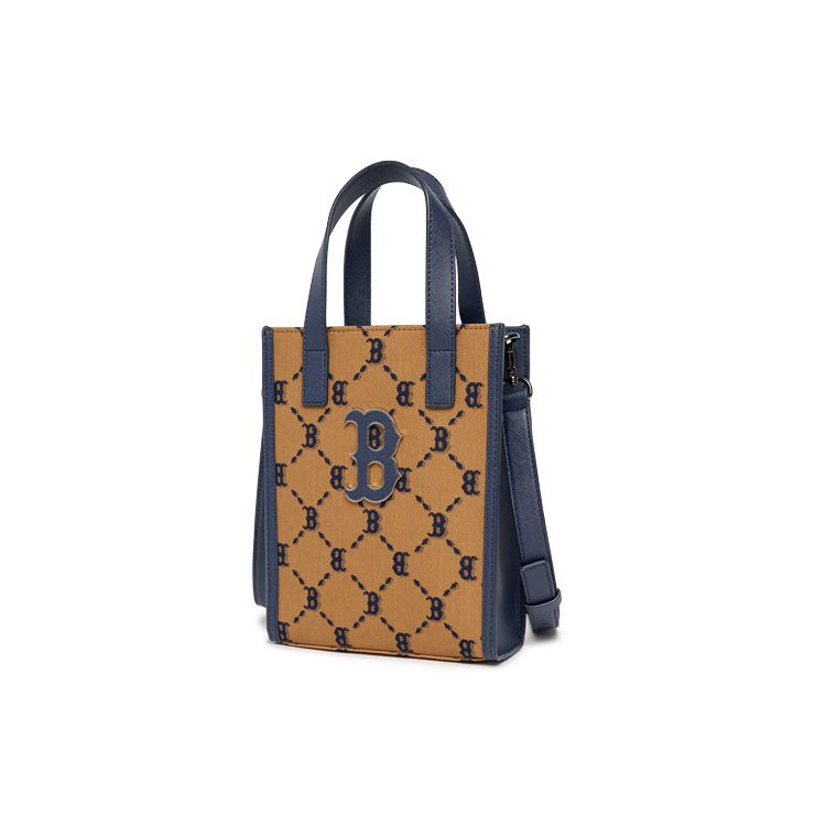 MLB Vintage Diamond Floral Jacquard Color Block Tote Bag Shopping Bag Phone Bag Accordion Bag Handbag Shoulder Bag Crossbody Bag Mini 3ACRH102N-43BGD