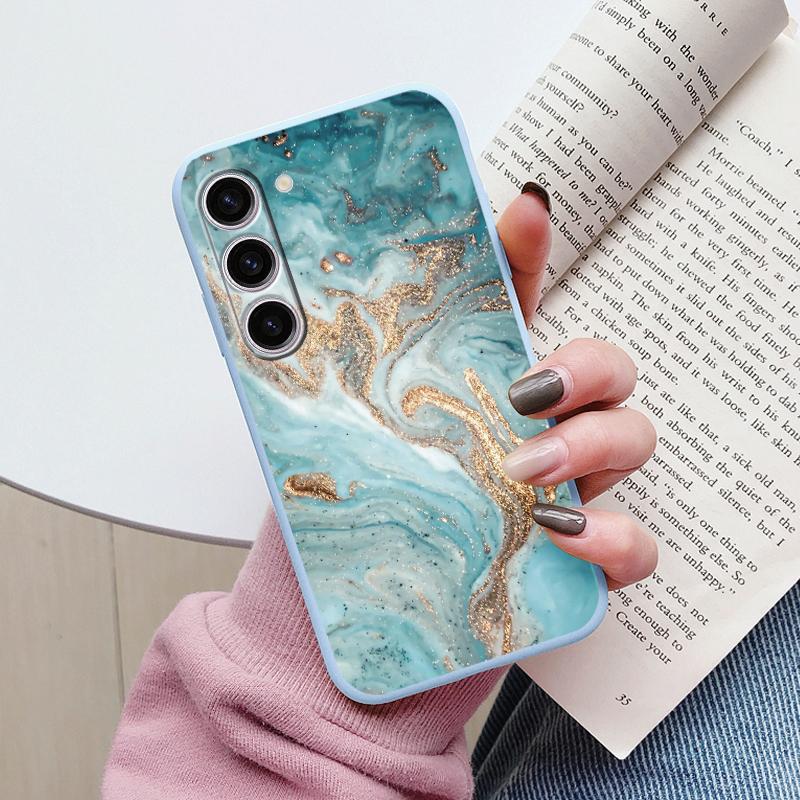 Чехол для Samsung A55 5G Задняя крышка Защитный силиконовый Funda Модный Мраморный Каменный Текстурный Coque для Samsung Galaxy A54 A56 Capa