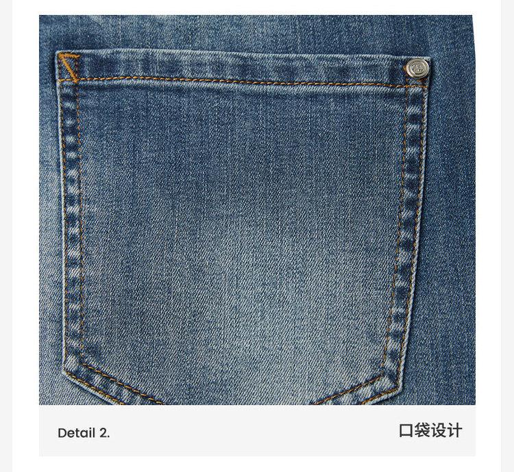 [Versatile, Personalized, Trendy, Versatile] Spring outfit with ripped holes, washed and polished white men's jeans, pants, handsome