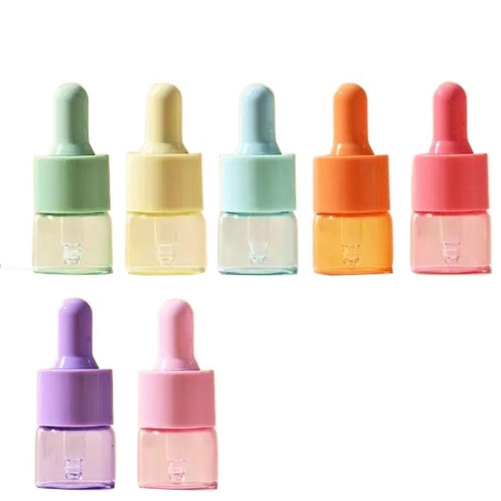 7 шт. многоразовых стеклянных флаконов для эфирных масел, пустой контейнер для духов, маленькая стеклянная капельница для жидкости