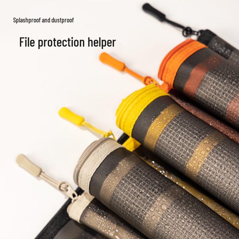 Deli 64867 TPU Zipper Document Bag (2-Pack)