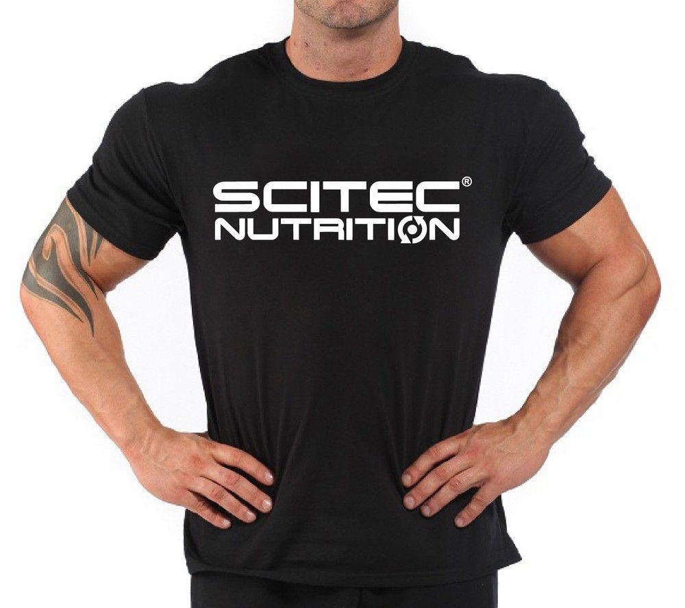 Унисекс рубашка Хлопок Оверсайз Большой размер Scitec Nutrition Бодибилдинг Фитнес Спортзал Футболка