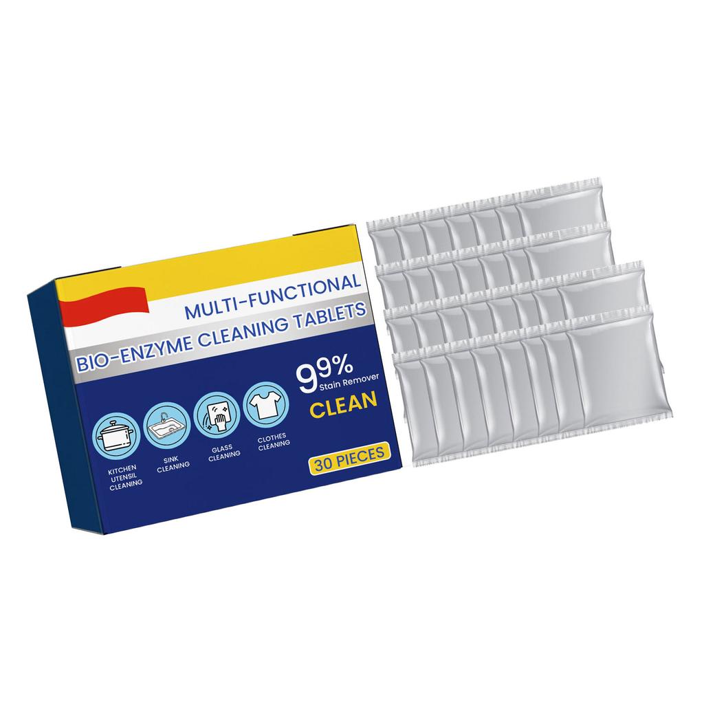Многофункциональные таблетки для чистки с биоэнзимами Стиральная машина Чистка белья Шипучие таблетки Ткани Одежда Чистый