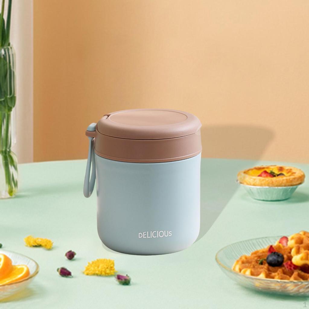 Food Jar for Soup with Folding Spoon And Lids, Ideal Lunch On The Go