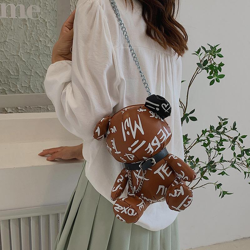 Смешная маленькая сумка 2025 японский дизайн в стиле софт-герл, милая мультяшная кукла, кукольные сумки, сумка на плечо с цепочкой
