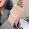 Осенне-зимние теплые и холодостойкие перчатки для женщин, универсальные плюшевые темпераментные милые перчатки без пальцев