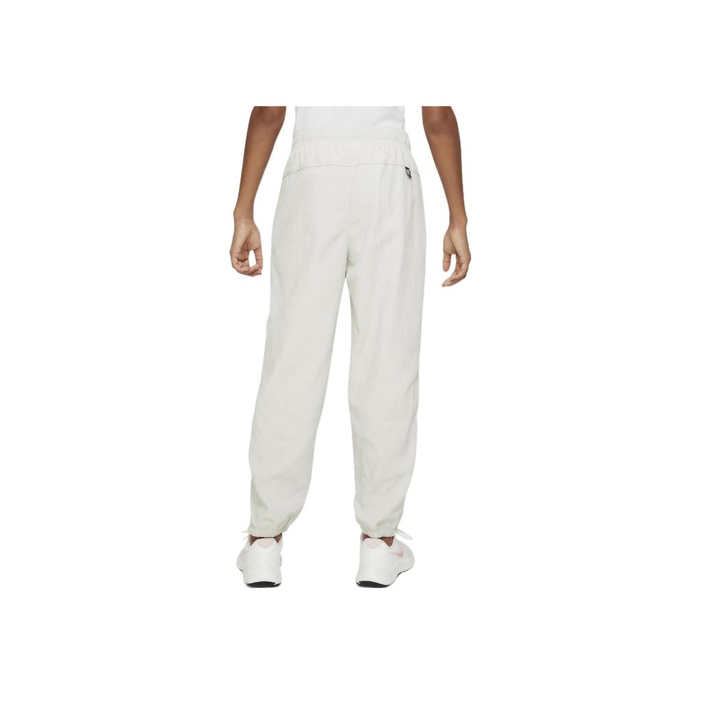 Nike Детские трикотажные спортивные штаны, однотонные, дышащие, с боковой молнией, тренировочные детские штаны, белые, DX5367-072