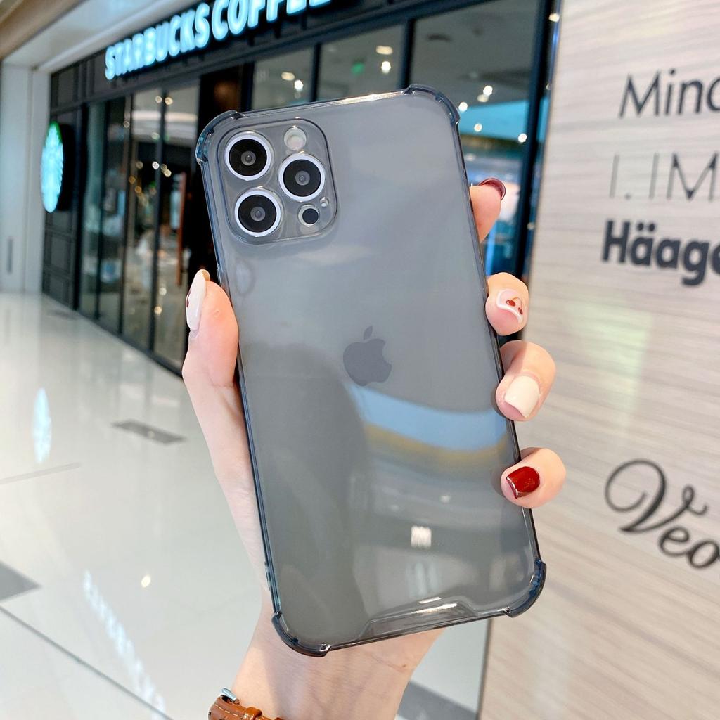 Применимо к iPhone 14 четырехсторонний противоударный флуоресцентный чехол креативный цвет прозрачный однотонный противоударный чехол для мобильного телефона Apple 15PROMAX