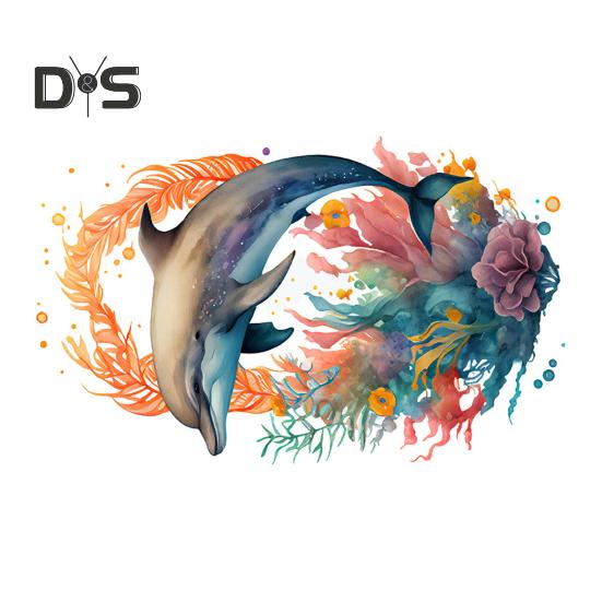 Наклейка на унитаз с морскими животными, съемная самоклеящаяся водонепроницаемая наклейка из ПВХ для гостиной, настенное искусство, подводный мир, украшение для крышки унитаза для ванной комнаты.