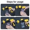 Water Gun Portable Auto Foam Lance Nozzle Jet Wash Tools Cleaning Tool 3 Grades Adjustable Car Washer Sprayer High Pressure