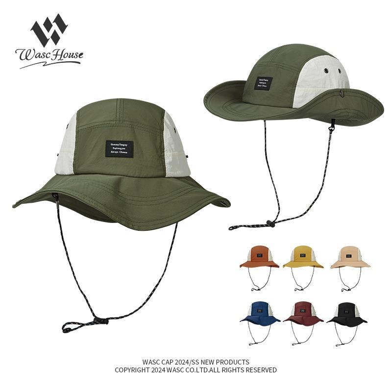 Color Matching Bucket Hat Sun Protection Sun Hat Men and Women Summer Hiking Camping Quick Drying Mountaineering Hat Travel Leisure Basin Hat