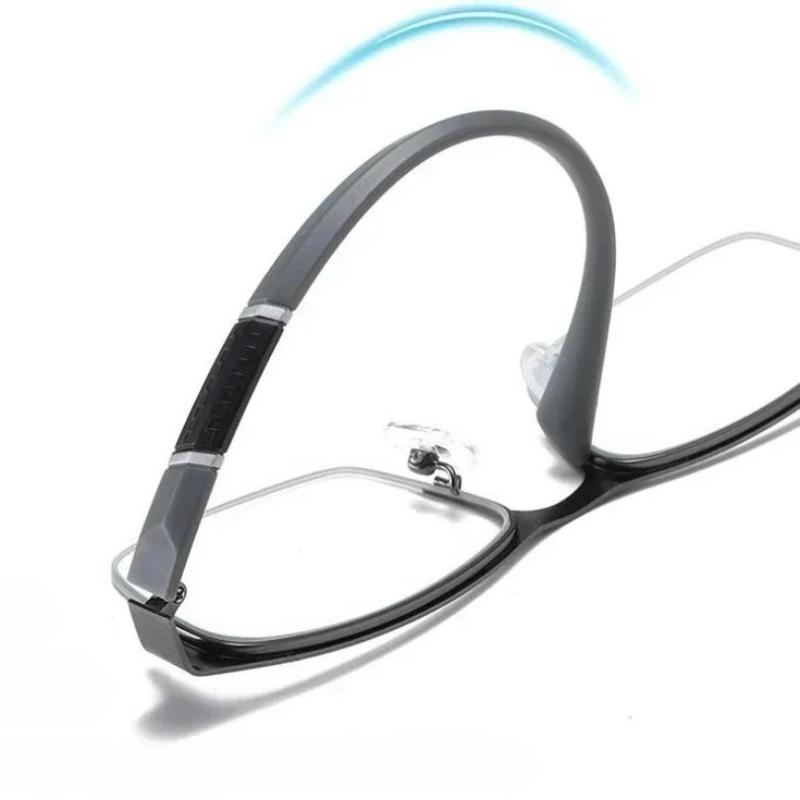 Металлические очки для чтения с полуободковой оправой, материал TR90, подходят для дальнозоркости, для деловых мужчин, готовые к ношению очки, диапазон диоптрий 1.0~4.0