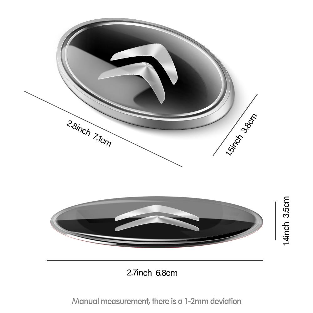 1pc Aluminum Oval Car Logo Trunk Hood Rear Lid Emblem Sticker Auto Styling Accessories For Citroen C1 C2 C-ELYSEE Grand Picasso ano123