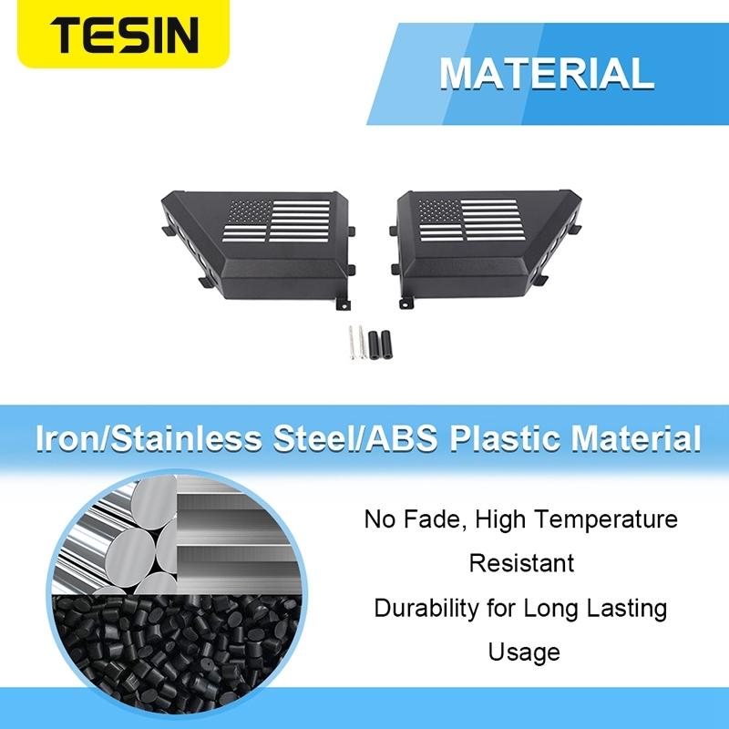 TESIN Metal Car Front Rear Door Storage Box Door Side Insert Organizer Box Pockets for Jeep Wrangler JK 2/4 Door 2011-2017