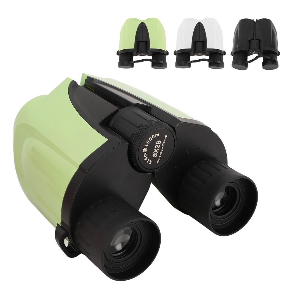 8X25 бинокль с зеленой пленкой и окуляром 16 мм, складной компактный бинокль HD для концертов, театральных представлений