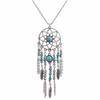 Бохо Ловец снов перо бирюзовая цепочка с кисточками Шарм ожерелье женские украшения