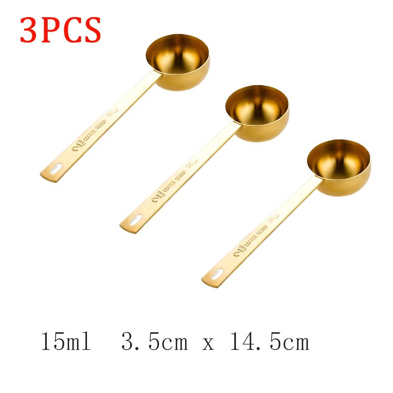 2/3 шт 15/30 мл нержавеющая сталь мерная ложка для кофе длинная ручка кофейная ложка принадлежности для выпечки инструмент ложка кухонный инструмент