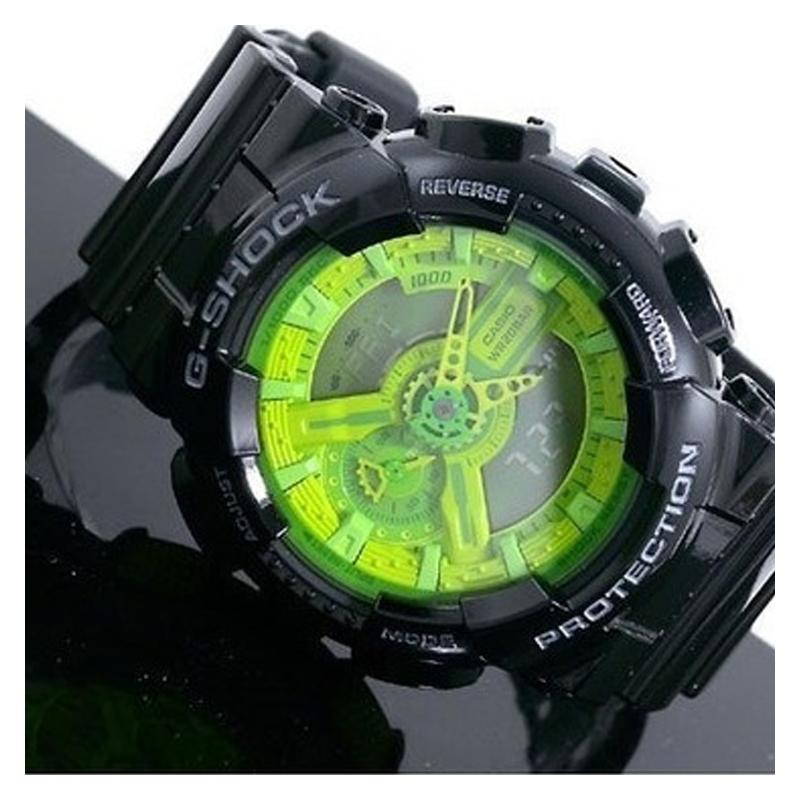 Casio Серия G-SHOCK с двойным ЖК/стрелочным дисплеем Серия YOUTH Водонепроницаемость 200 метров Кварцевый механизм Ремешок из смолы Японский и корейский GA-110B-1A3PR