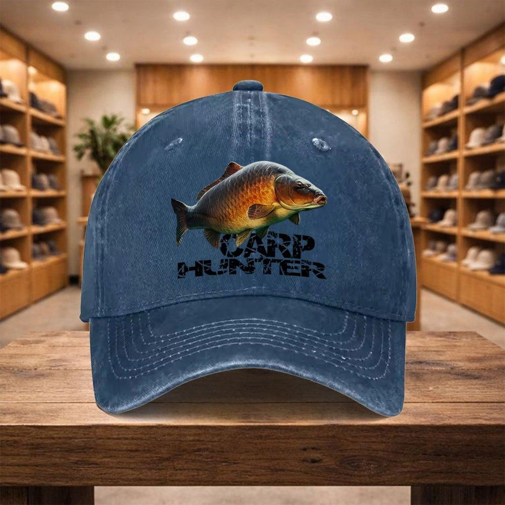 pc CARP HUNTER Adjustable Snapback Baseball Cap Lightweight Unisex Hat Suitable for Sports Travel Outdoor Adjustable Buck
