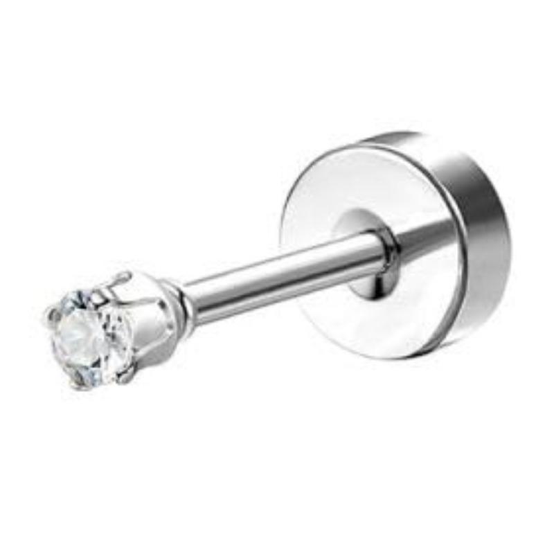 Серьги Bobisty 1 шт. для чувствительных ушей, серьги из хирургической нержавеющей стали для женщин, изящные серьги-гвоздики с плоской застежкой для хряща уха.