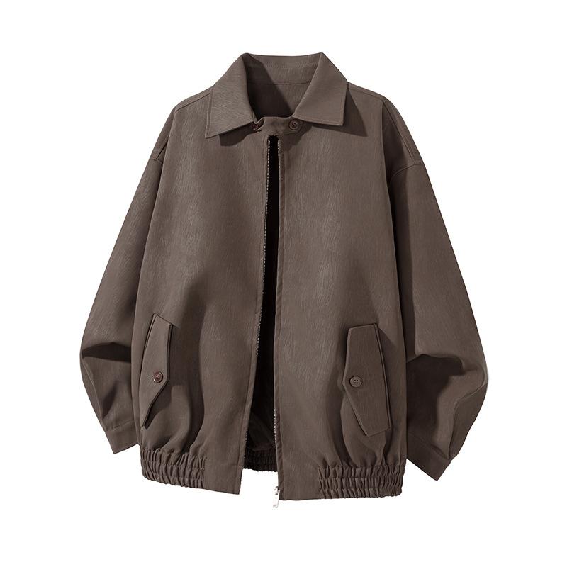 Новая осенняя куртка из искусственной кожи Маллард для мужчин, американский кардиган на молнии, верхняя куртка