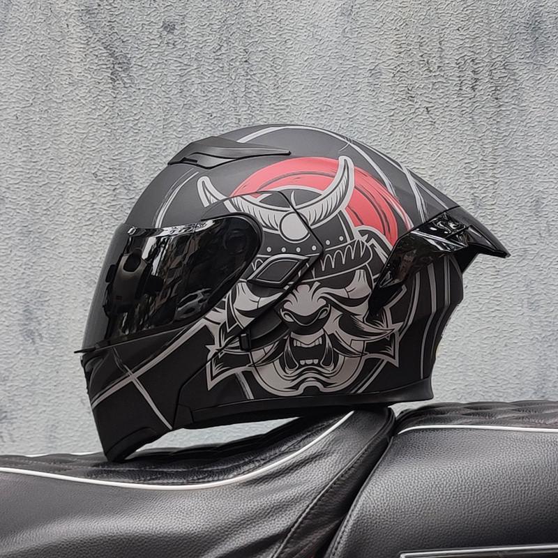 E5GOrz Откидной Мотошлем для Мужчин и Женщин – Интеграл, Всесезонный со Слотом для Bluetooth, Большим Задним Спойлером, Сертифицирован 3C