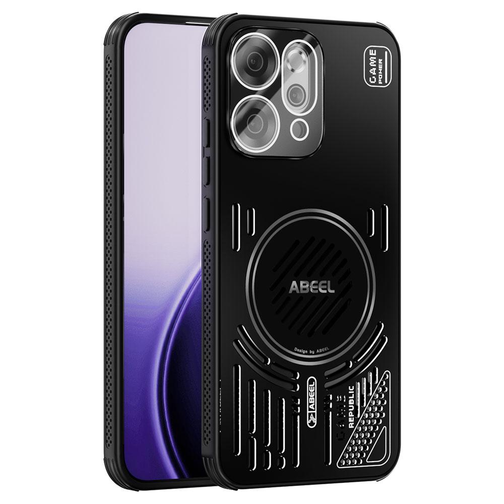 ABEEL For Oppo Reno14 5G (Global) Magnetic Case Aluminium Alloy+PC+TPU Hollow Heat Dissipation Phone Cover
