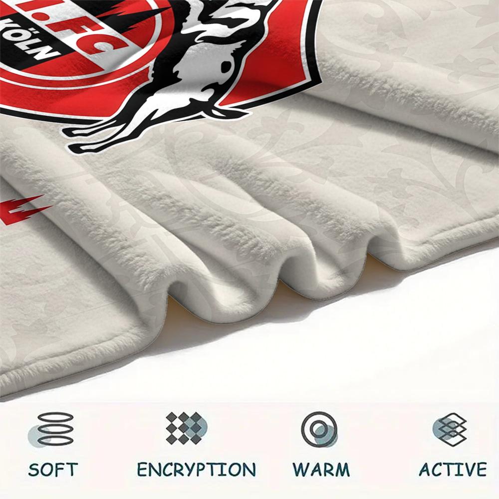 Custom Name 1.FC Köln Flannel Blanket, High quality Comfortable for All Seasons, Home Decor, Warmth and Comfort