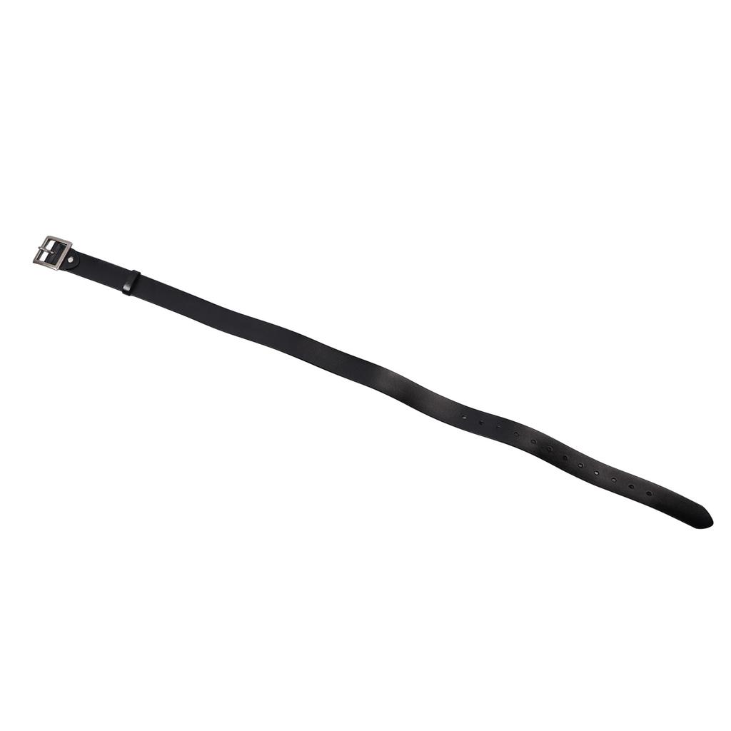 Мужской ремень кожаный ретро серебряная пряжка простой легкий ремень черный с дыроколом 115 см