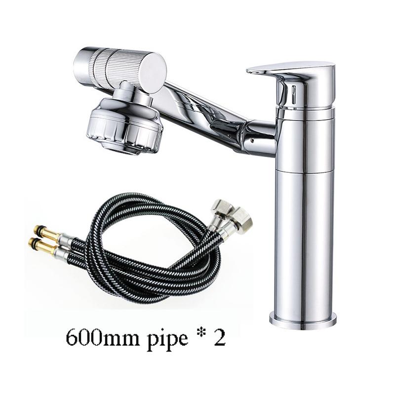 Поворотный на 1080° смеситель для раковины в ванной комнате, смеситель для раковины, монтируемый на палубе, защищенный от брызг, водопроводный кран, аэраторы для душевой насадки, смеситель, ТРУБА x 2