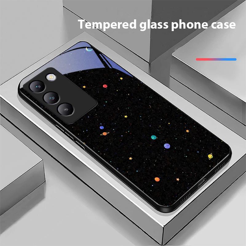 Чехол для телефона Astronaut Planet для Y72 33S 11 03 36 96 Lite 35 16 Iqoo 12 V40 SE 5G 29 40 21 30 X80 Pro Vivo из закаленного стекла