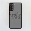 Матовый чехол с изображением цветов и сердца для Samsung Galaxy S22 S20 S21 FE S10 S9 Plus S8 Capa Note 20 Ultra 10 Lite Phone Fundas