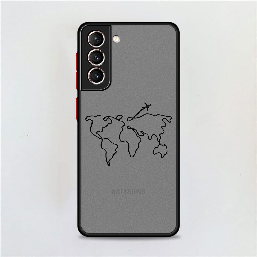 Матовый чехол с изображением цветов и сердца для Samsung Galaxy S22 S20 S21 FE S10 S9 Plus S8 Capa Note 20 Ultra 10 Lite Phone Fundas