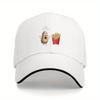 Surprised Potato and French Fries Baseball Cap Unisex Adjustable Polyester Casual Sporty Headgear