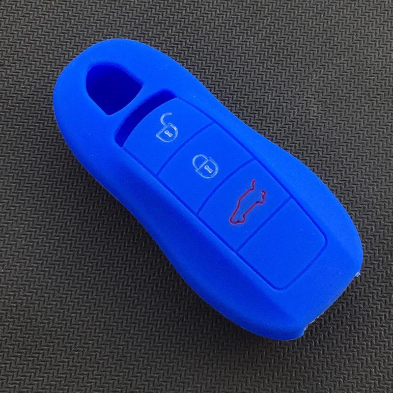ADB2 Car Key Fob Holder Cover Case For Porsche Cayenne 911 996 Panamera Macan silicone Car Protection Shell Auto Accessories Styling