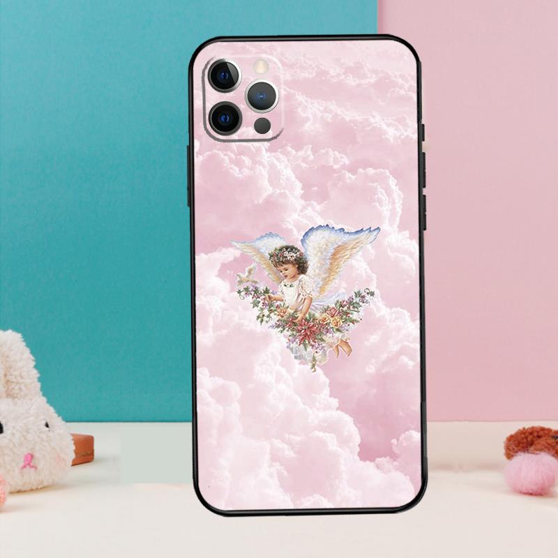 Эстетичный чехол для телефона 'Ангел эпохи Возрождения' для iPhone 17 Air 16 15 14 13 11 12 Pro Max 12 13 mini 15 16 Plus 16e Чехол Coque