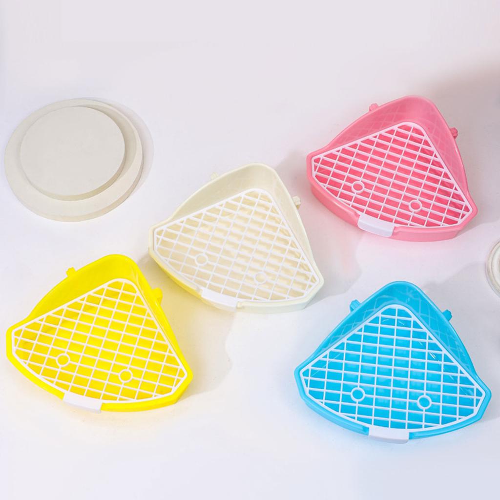 Hamster Litter Box Pet Corner Toilet Small Pet Potty Trainer Litter Tray Habitat Decor for Squirrel Chinchilla Rabbit