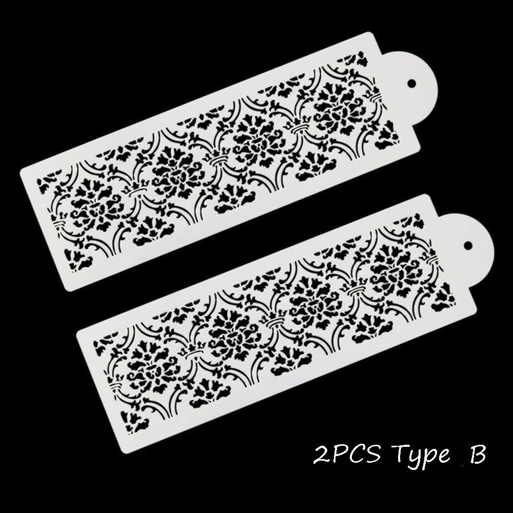 Sugarcraft DIY Template Cake Damask Lace Border Cake Decorating Tool Cupcake Stencil Fondant Mold