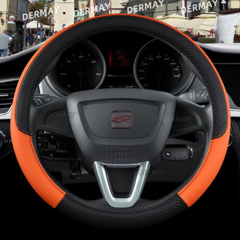 Для SEAT Exeo 2008 ~ 2013 Автомобильный чехол на руль из искусственной кожи Нескользящий 9 цветов Автоаксессуары Быстрая доставка