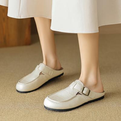 Weiwei girl 959-16 полутапочки с сумкой на голову женская одежда 2024 новые ретро однопедальные плоские классные тапочки