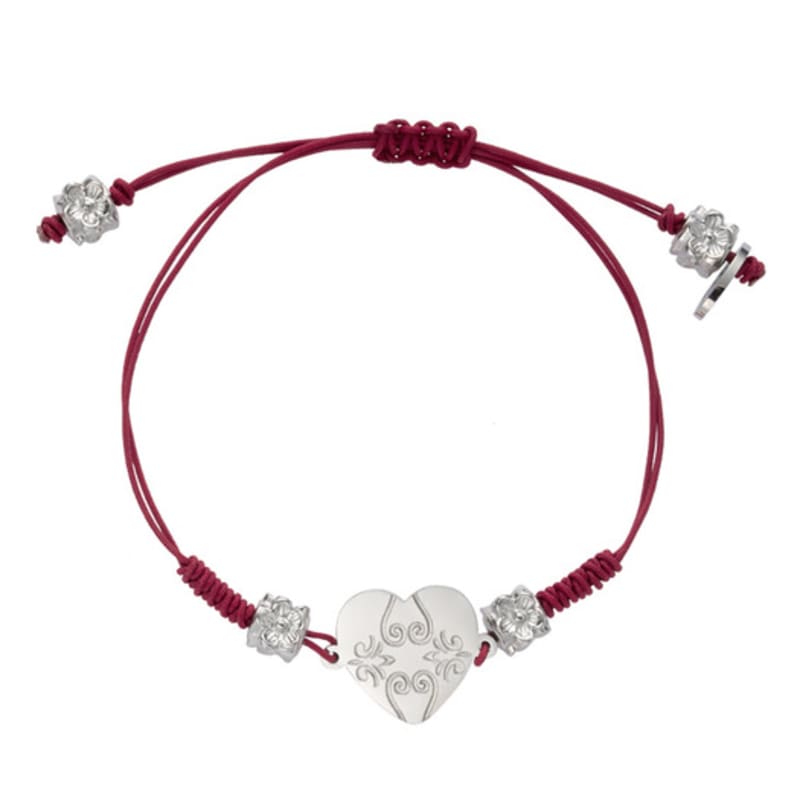 nff heart bloom bracelet-red