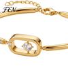 Elegant Lightweight Wrist Chain Sparkly Zircon Bangle Bracelet for Women, Shiny Geometric Rhinestone Anniversary Present Her Adjustable Bracelet,