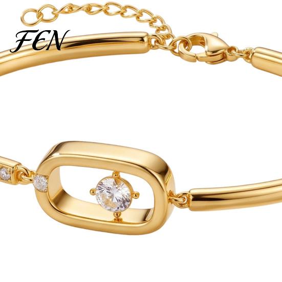 Elegant Lightweight Wrist Chain Sparkly Zircon Bangle Bracelet for Women, Shiny Geometric Rhinestone Anniversary Present Her Adjustable Bracelet,