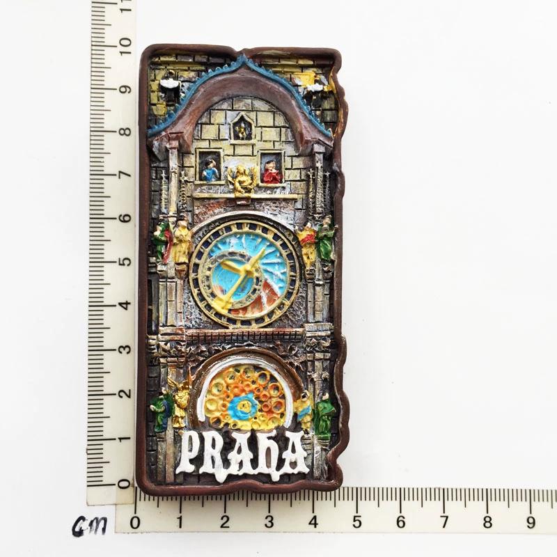Прага, Чешская Республика, достопримечательности Великобритании Магниты на холодильник из смолы Наклейки Творческие сувениры ручной работы Украшения для дома