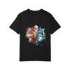 Wolf Graphic T Shirt White Two Wolves Design with Moon and Nature Elements Casual Wear for Men and Women Outdoor Adventure and Everyday Style