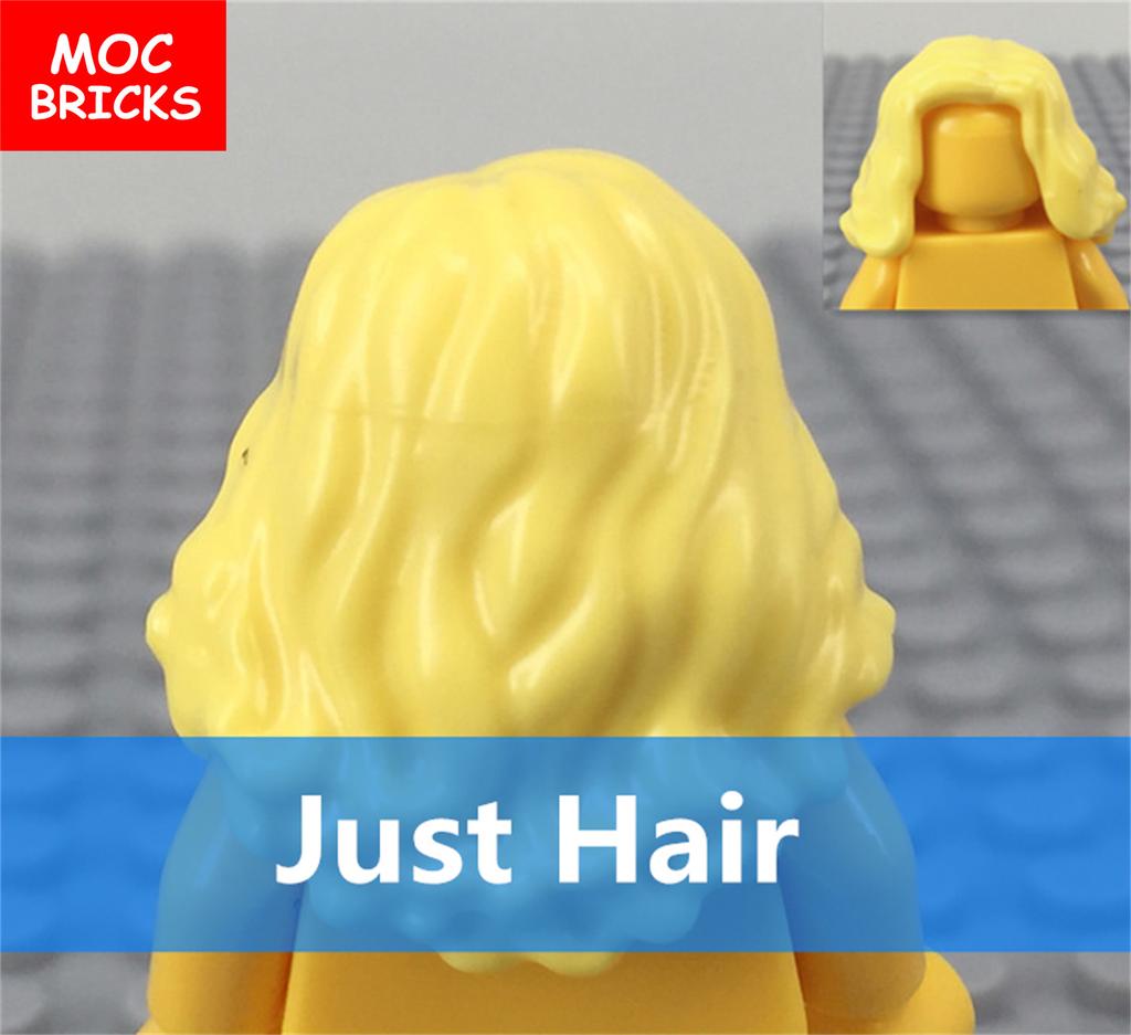 Нетоксичные 5 шт./лот Детали Moc Кирпичики Женские Волосы Собранные Частицы Строительные Блоки Аксессуары Детские Игрушки Пластиковые Куклы