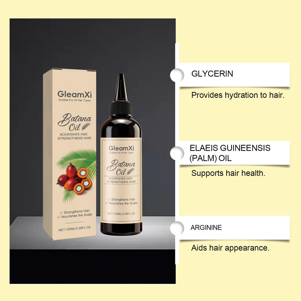 Batana Hair Oil for Daily Use, Lightweight Scalp Nourishing Treatment,Deep Moisture Repair Damaged Hair