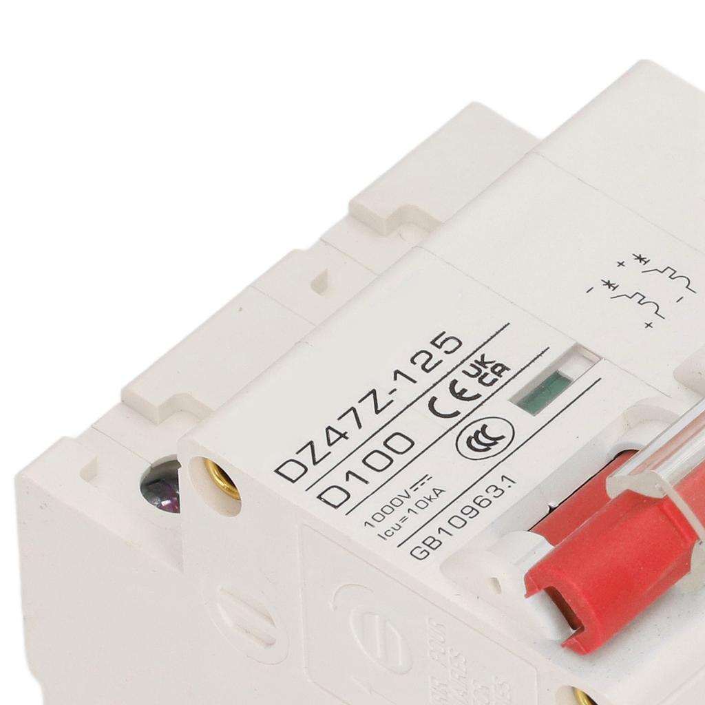 Circuit Breaker 2P D 47 125 100A DIN Rail ature Circuit Breaker for Solar PV System 1000V