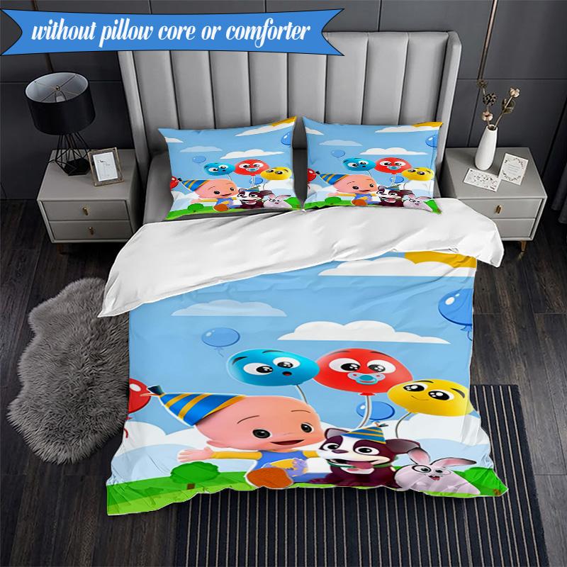 3PCS Cleo And Cuquin Bedding Set 2D Printing (Includes 1 Duvet Cover + 2 Pillowcases Coreless), Bedroom decor,Fan gift