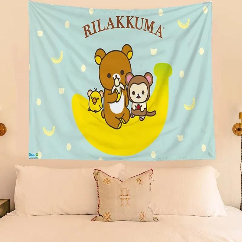 Cute Bear Cartoon Decorative Tapestry Home Wall Decoration Office Living Room Tapestry